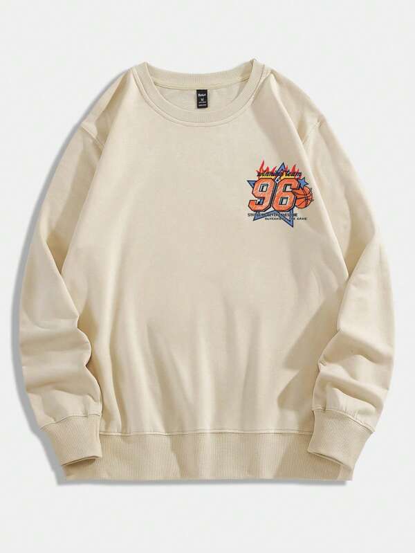 Youth basketball logo and print sweatshirt