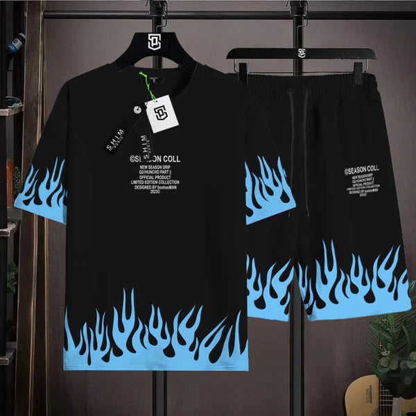 OVERSIZED vector a fire T-SHIRT & SHORT SET